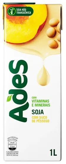 Bebida à Base De Soja Pêssego Ades Caixa 1l