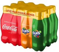 Kit 6 Refrigerantes Coca Cola Original 3 Guaraná Fanta 3 Laranja Fanta 200ml Cada Leve Mais Pague Menos