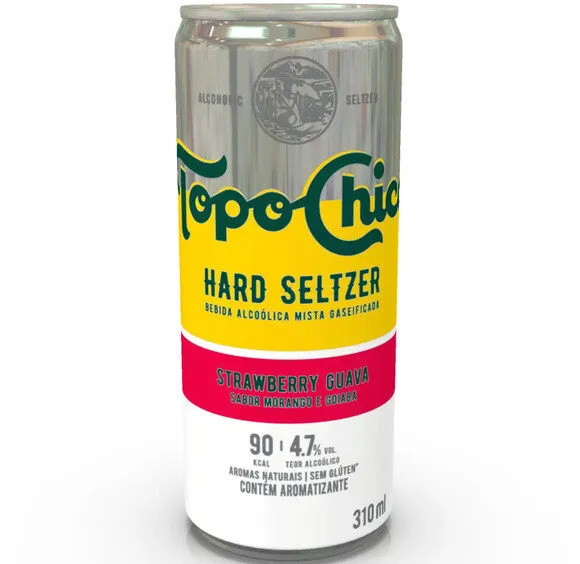 Bebida Mista Alcoólica Gaseificada Morango E Goiaba Topo Chico Hard Seltzer Lata 310ml