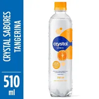 água Saborizada Com Gás Tangerina E Capim Limão Crystal Sabores Garrafa 510ml