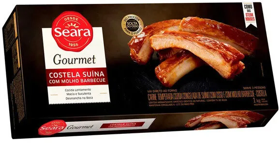 Costela Suína Com Molhor Barbecue Seara Gourmet 1kg