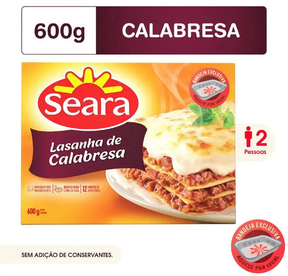 Lasanha Seara Calabresa 600gr