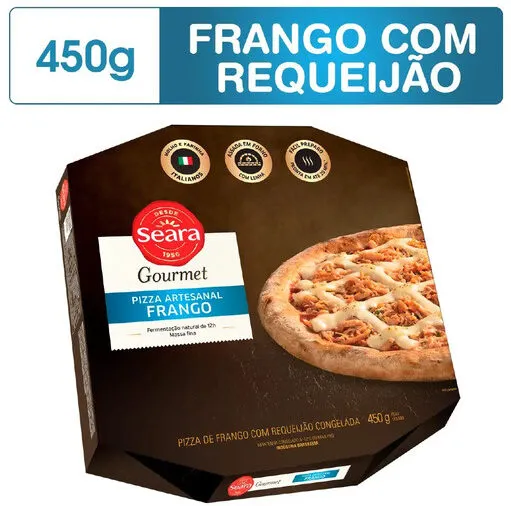 Pizza Artesanal Frango Com Requeijão Seara Gourmet Caixa 450g