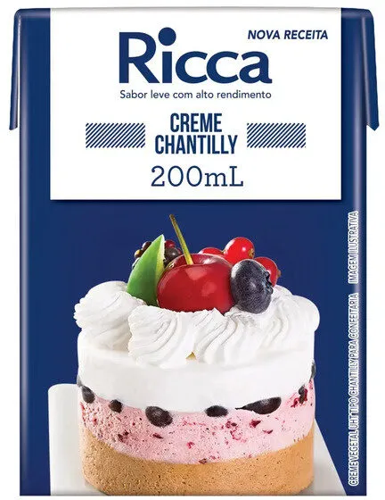 Creme Chantilly Vegetal Ricca Caixa 200ml