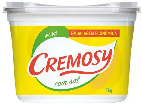 Margarina Com Sal Cremosy Pote 1kg Embalagem Econômica