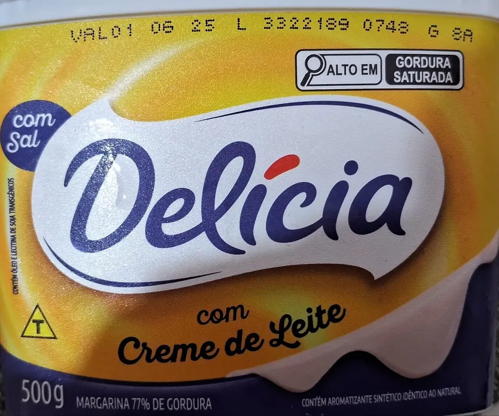 Margarina Com Sal E Creme De Leite
