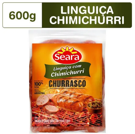 Linguiça De Carne Suína Com Chimichurri Seara Churrasco 600g