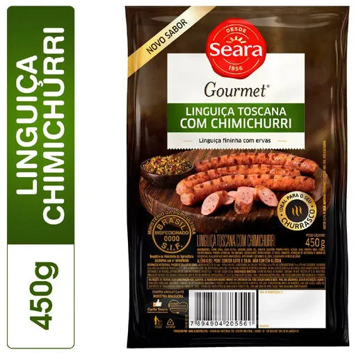 Linguiça Toscana Com Chimichurri Fininha Seara Gourmet 450g