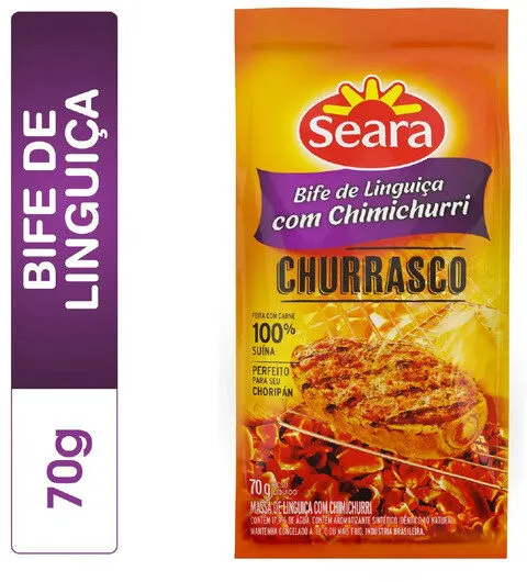 Bife De Linguiça Com Chimichurri Seara Churrasco 70g