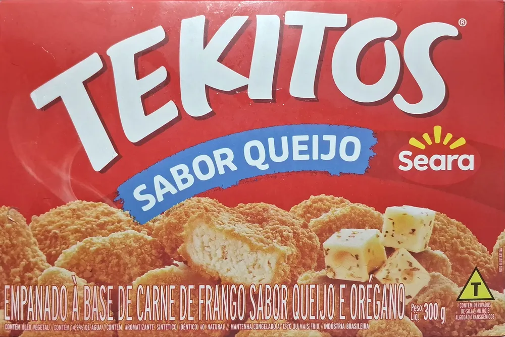 Empanado à base de carne de frango sabor queijo e orégano