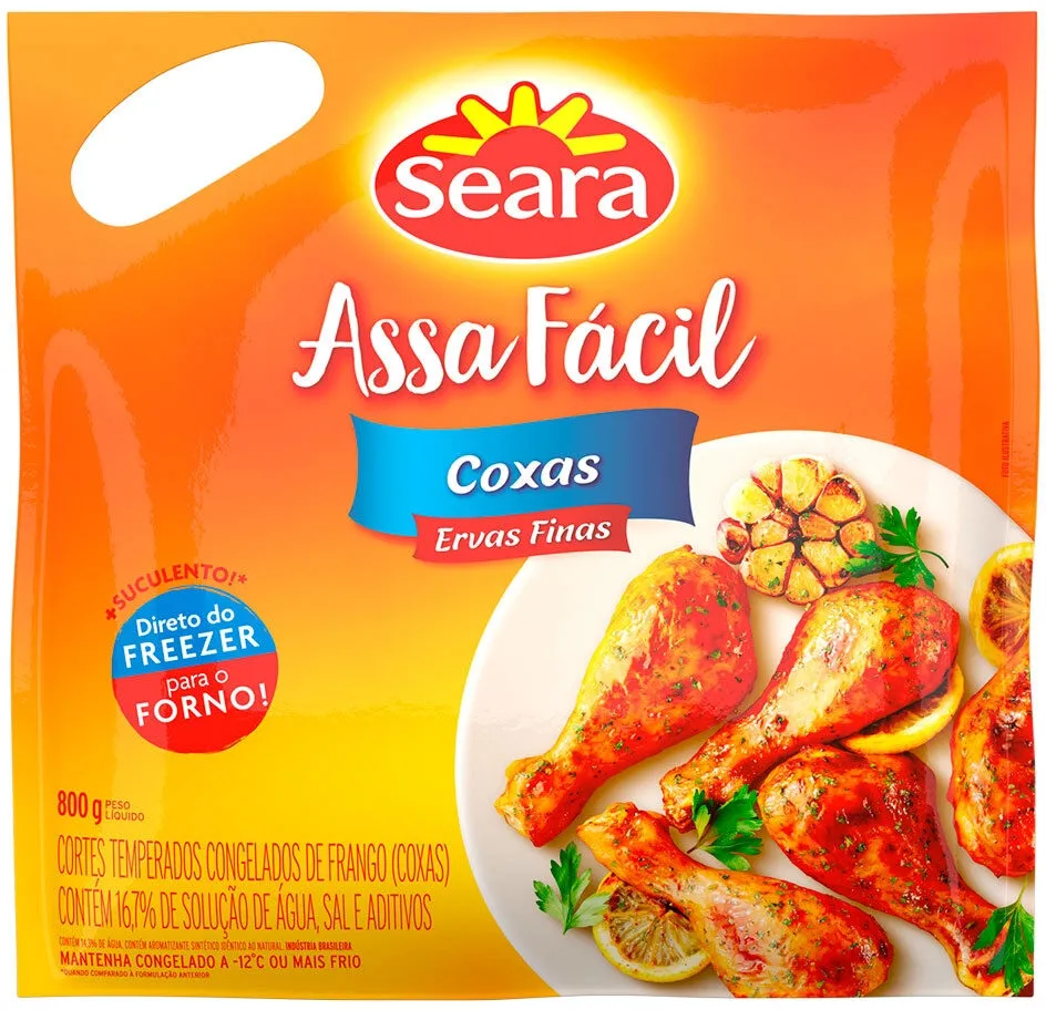 Coxas Temperada Assa Facil 800g Seara Alimentos