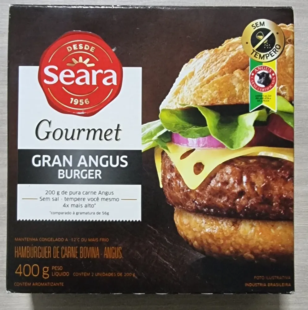 Hambúrguer Gourmet Gran Angus Seara