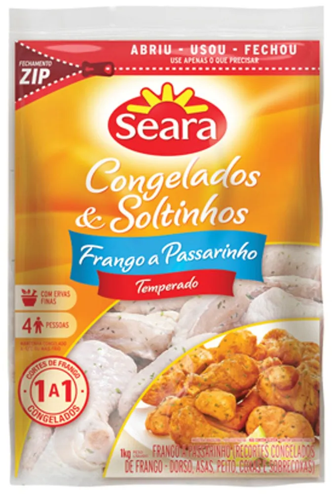 Petisco De Frango Congelado Temperado Seara Frango De Padaria 1kg
