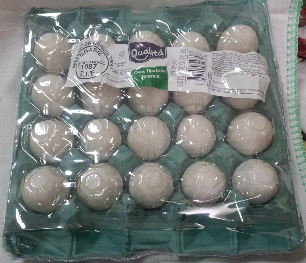 Ovos Tipo Extra Branco - Qualitá - 20un