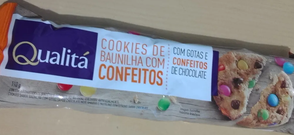 Cookies de baunilha co confeitos