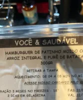 Hamburguer de Patinho + Arroz + Purê de Batata