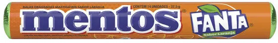 Bala Fanta Laranja Mentos Pacote 37,5g