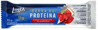 Barra De Proteína Cheesecake De Morango Cobertura Chocolate Branco Linea Pacote 32g