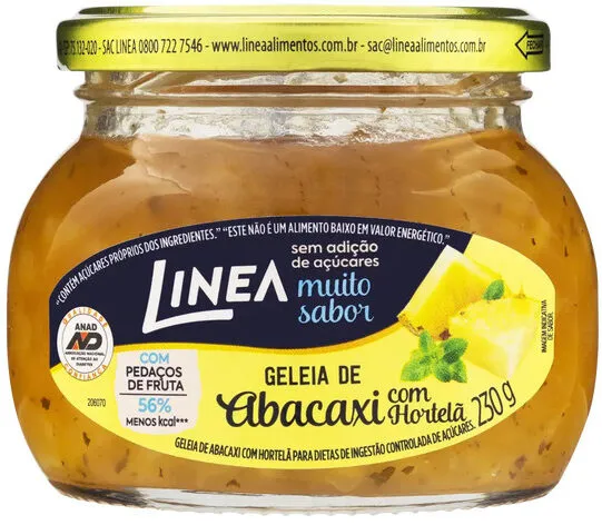 Geleia Abacaxi Com Hortelã Linea Vidro 230g