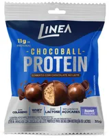 Confeito De Chocolate Ao Leite Zero Lactose Linea Chocoball Protein Caixa 280g 8 Unidades