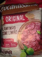 Snack De Trigo Salaminho Com Limão Crocantíssimo Original Pacote 40g