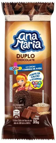Bolo Duplo Chocolate Ana Maria Qd Pacote 35g
