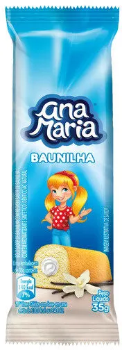 Bolo Baunilha Recheio Baunilha Ana Maria Pacote 35g