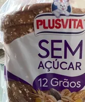 Pão de Fôrma - Sem Açúcares, 12 Grãos, Fonte de Fibras, Zero Colesterol - Plusvita - 350g