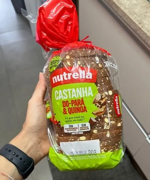 Pão de forma castanha do pará e quinoa