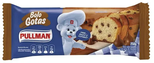 Bolo Baunilha Com Gotas De Chocolate Pullman Pacote 250g
