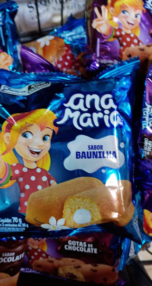 Bolo Baunilha Recheio Baunilha Ana Maria Pacote 70g