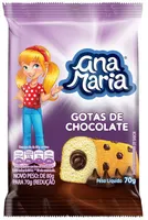 Bolo Baunilha Com Gotas De Chocolate Recheio Chocolate Ana Maria Pacote 70g