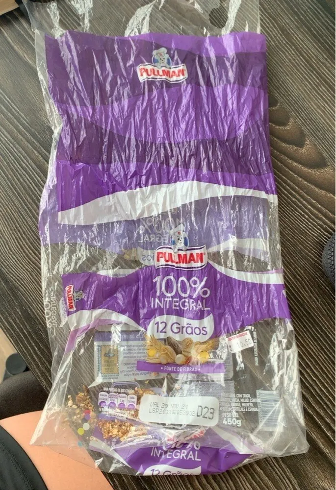 Pão de Fôrma 100% Integral - Pullman - 500g