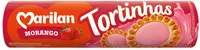 Biscoito Recheio Morango Marilan Tortinhas Pacote 160g