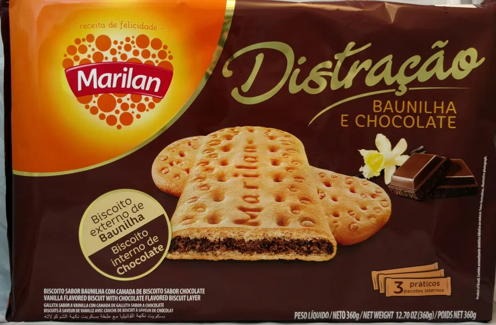 Distração baunilha e chocolate