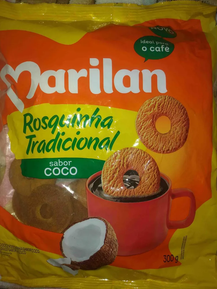 Biscoito doce rosquinha sabor coco