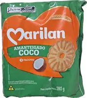 Biscoito amanteigado sabor coco