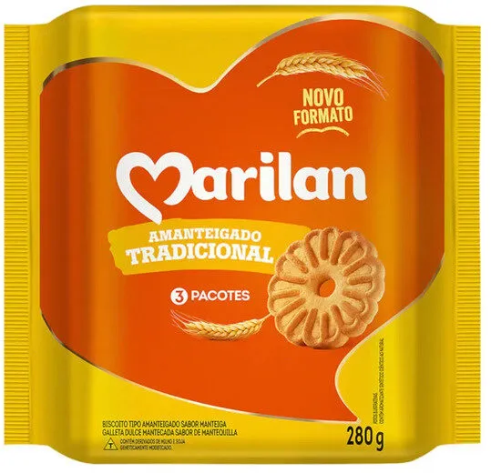 Biscoito Amanteigado Tradicional Marilan Pacote 280g