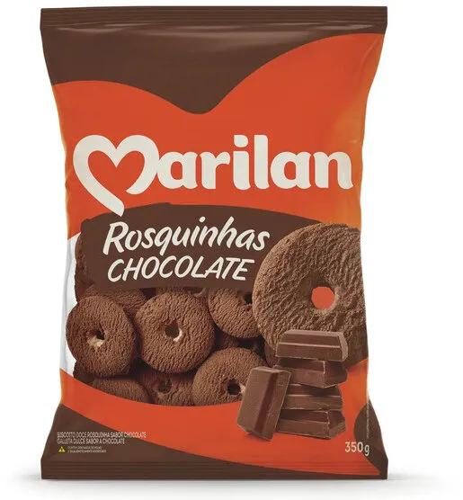 Biscoito Rosquinha Chocolate Marilan Pacote 350g