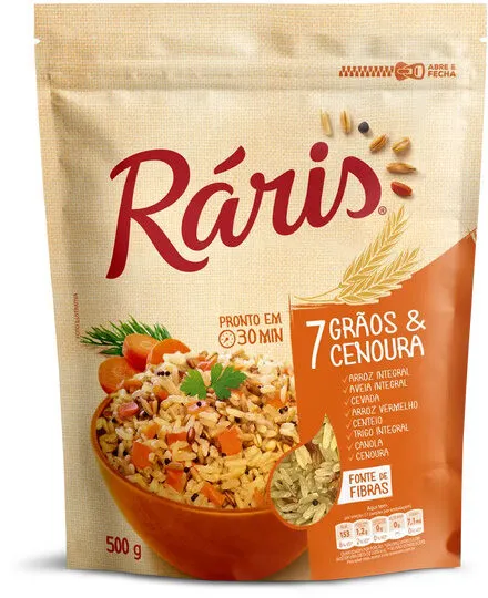 Arroz 7 Grãos Cenoura Ráris Pouch 500g