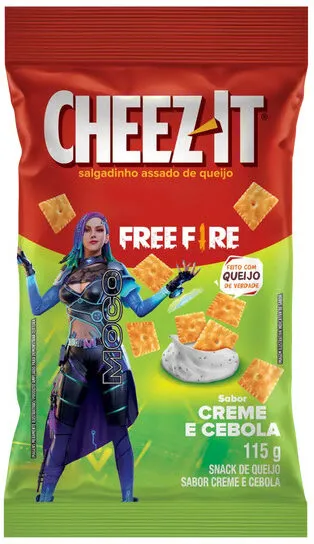 Salgadinho Creme E Cebola Free Fire Cheez It Pacote 115g