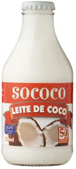 Leite De Coco Light Sococo Vidro 200ml