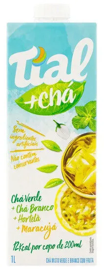 Chá Verde, Hortelã, Branco Com Maracujá Tial Chá Caixa 1l