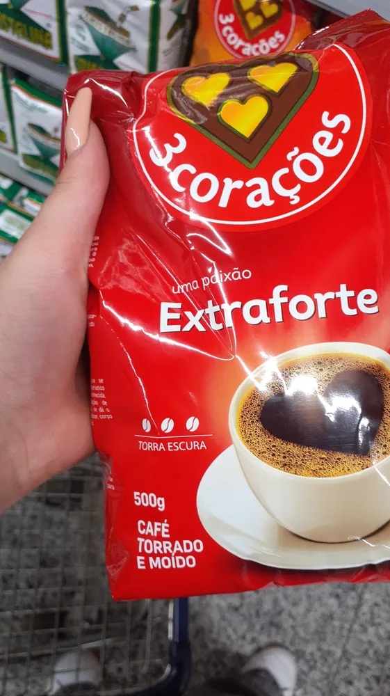 Café Torrado E Moído Extraforte 3 Corações Pacote 500g