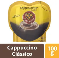 Cappuccino Solúvel Classic 3 Corações Sachê 100g