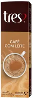 Café Com Leite Em Cápsula Tres Caixa 90g 10 Unidades