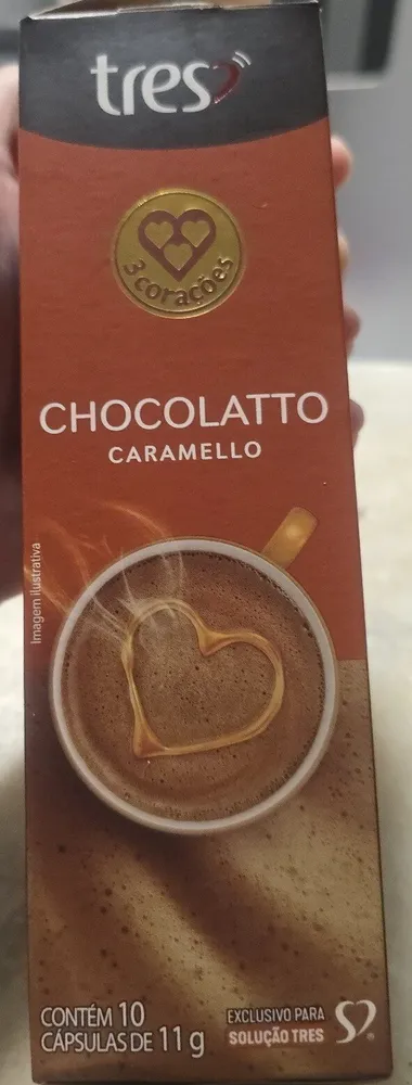 Chocolate Quente Em Cápsula Chocolatto Caramello Tres Caixa 110g 10 Unidades