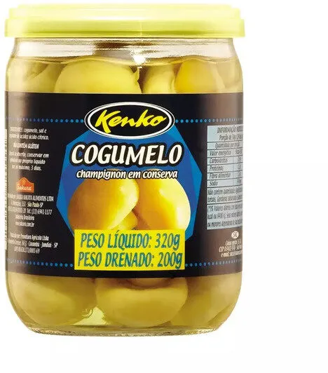 Cogumelo Champignon Em Conserva Kenko Vidro 200g