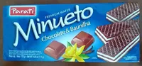 Wafer sabor chocolate com recheio sabor baunilha