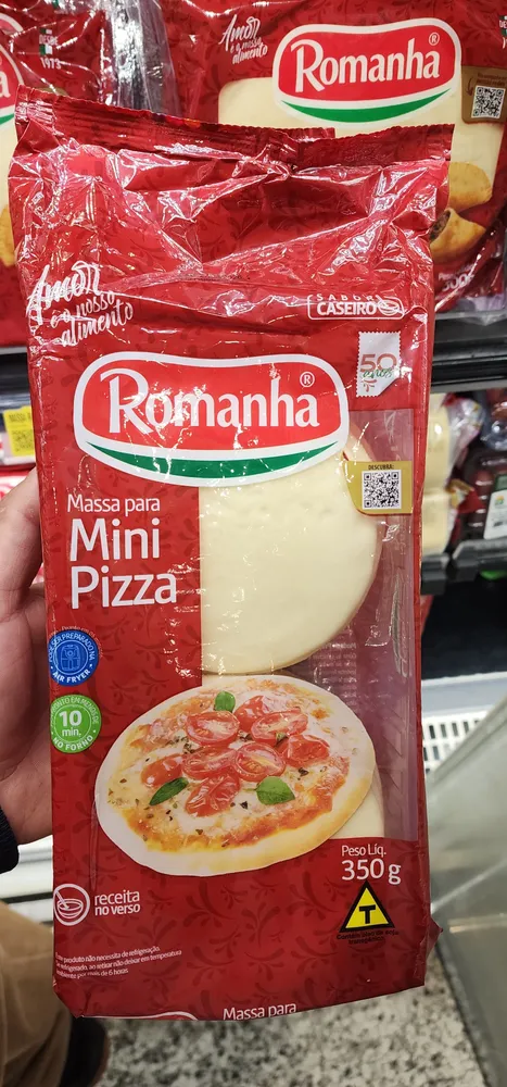 MASSA ROMANHA MINI PIZZA MEDIA PCT 350G